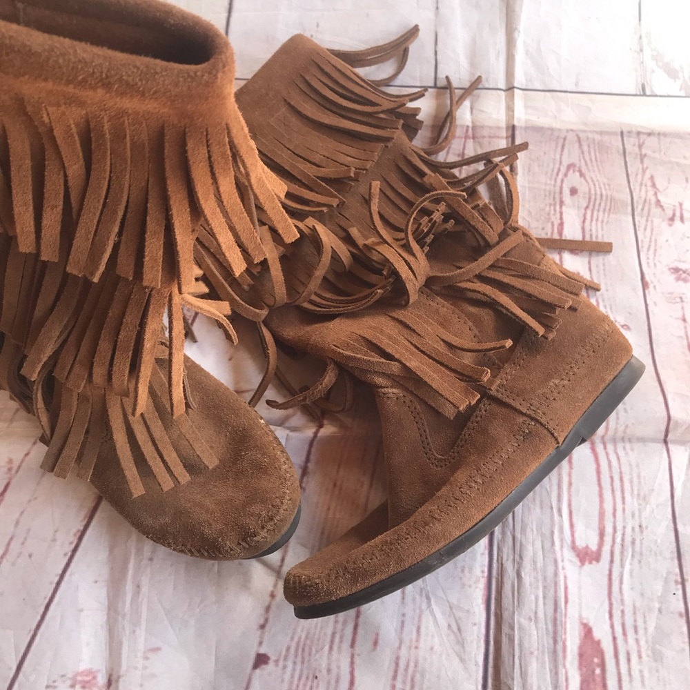 Minnetonka Fringe Boots